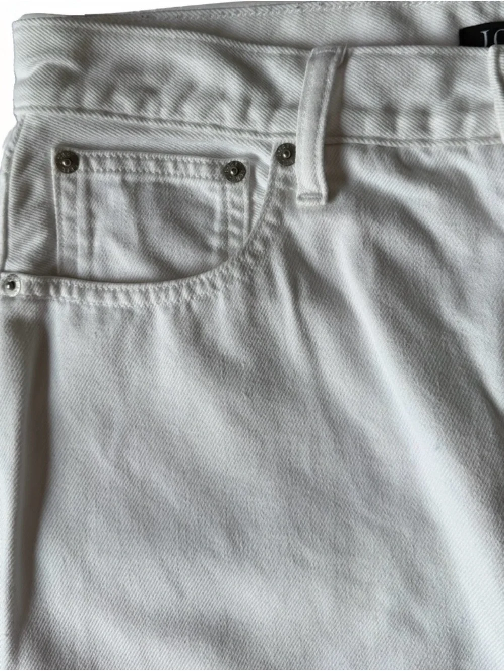 J.Crew White Denim Maxi Jean Skirt High Rise Raw Hem Front Slit BY453 Coastal 29